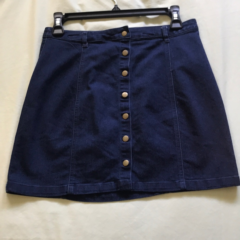 Dark wash jean skirt